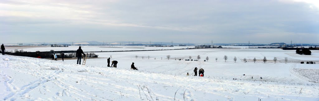 Winterpanorama, view to 'Schwieberdingen' by StefKoMü