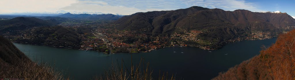 ITA Como [Lago di Como] Tavernola - [Breggia] - Cernobio (Alpi) from Brunate Panorama by KWOT by KWO Tsoumenis