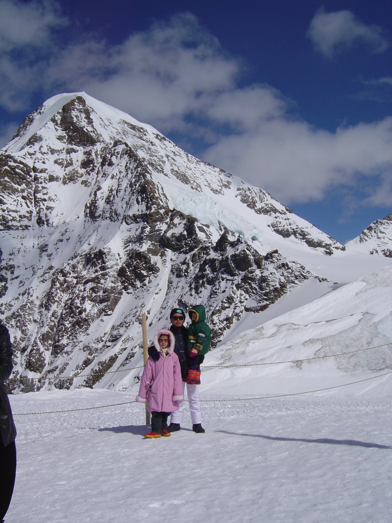 Jungfrau Top of Europe with Eiger Nordwand by chezandy