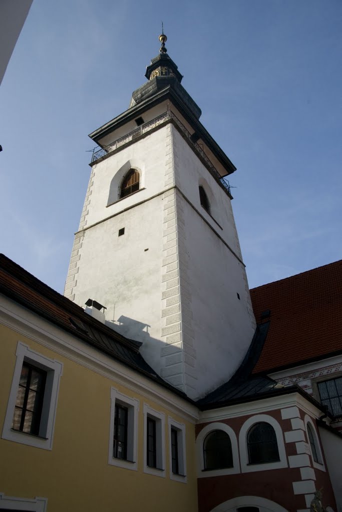 Pelhřimov - Děkanská - View NW on Děkanský kostel sv. Bartoloměje by txllxt