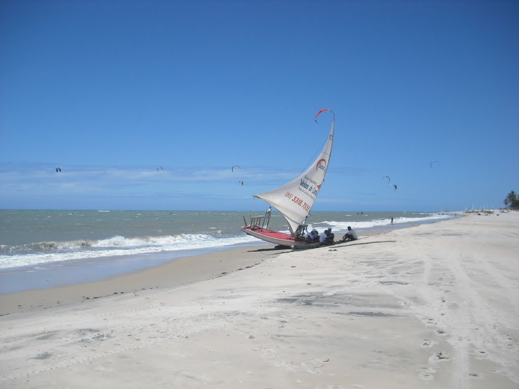 Jangada e Kite em Cumbuco .... Vento é o que não falta! by Alexandre Barros#