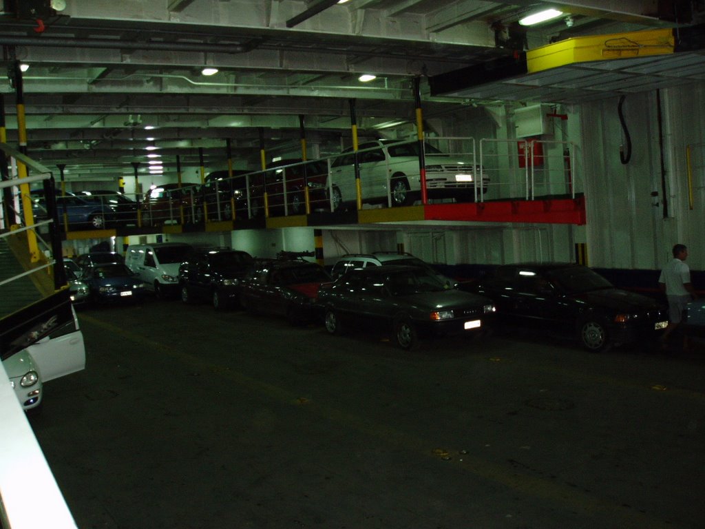 Inside the ferry - Keramoti to Thassos Island, Greece by Laurentiu Vaduva