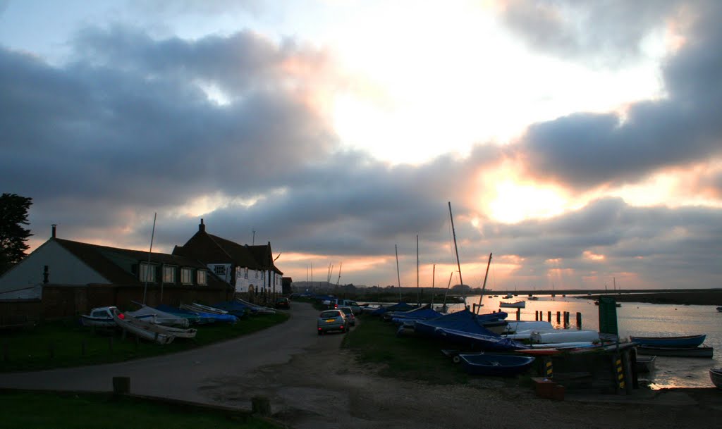 Burnham Overy Staithe (sunset looking west) by hastklass