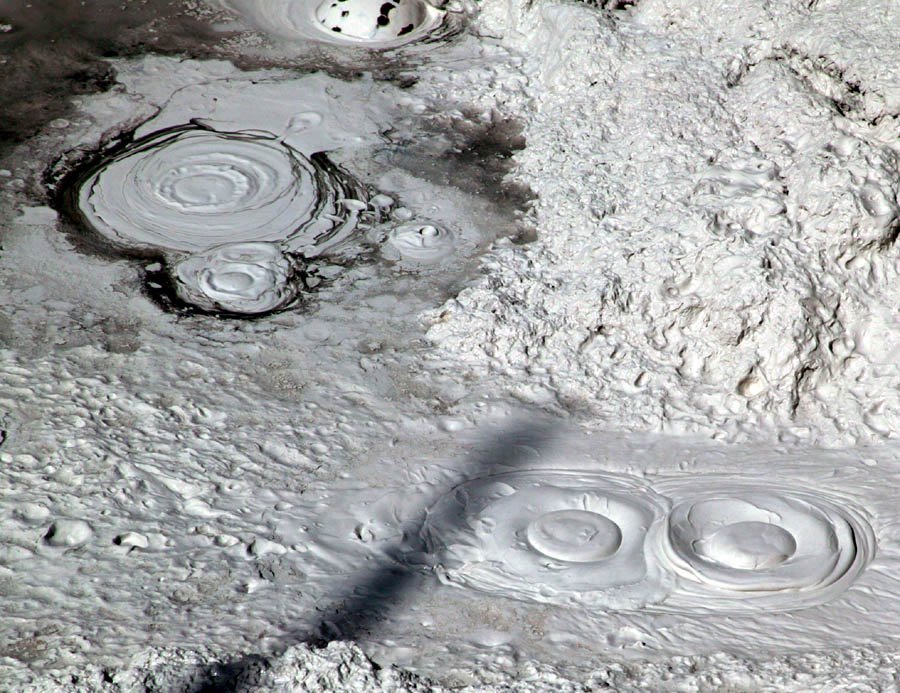 Mud Bubbling at Artitsts Paintpots Yellowstone by James N Perdue