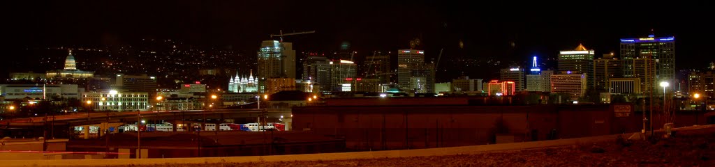 Salt lake city skyline by spencer baugh