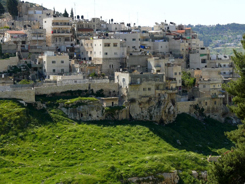 Silwan (as a part of Ir David), a left bank of the Kidron Valley by Ilya Borovok