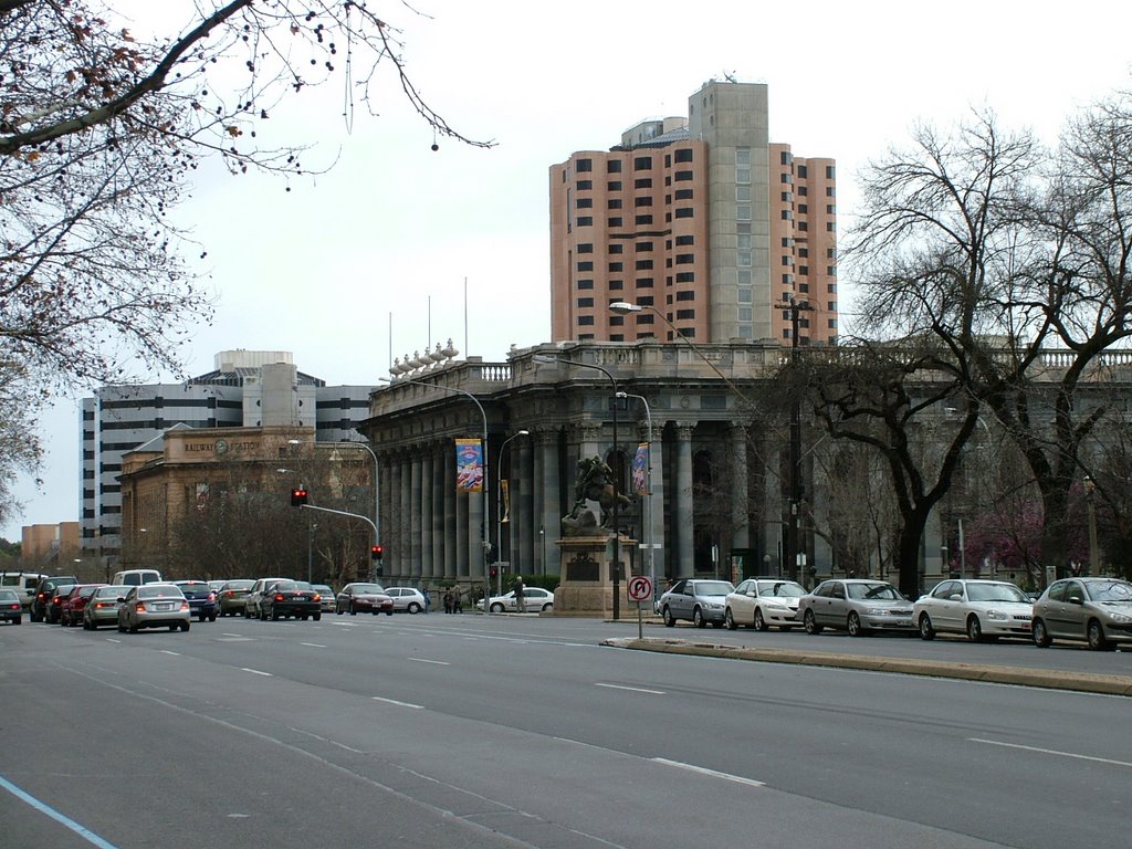 Adelaide Parliament House - further down is Main Railway station by snjegovic