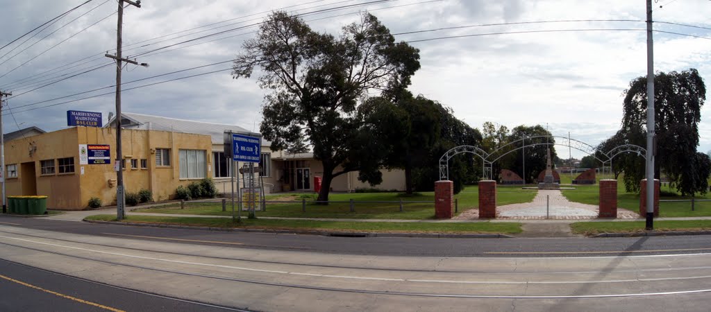 Maribyrnong-Maidstone RSL and the J.A. McDonald Gardens (2010) by Muzza from McCrae