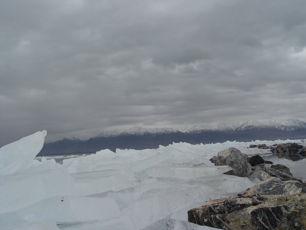 Utah Lake Marina Ice by sidetrak