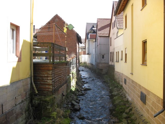 Die Fulda in Gersfeld by Peter Gratzer