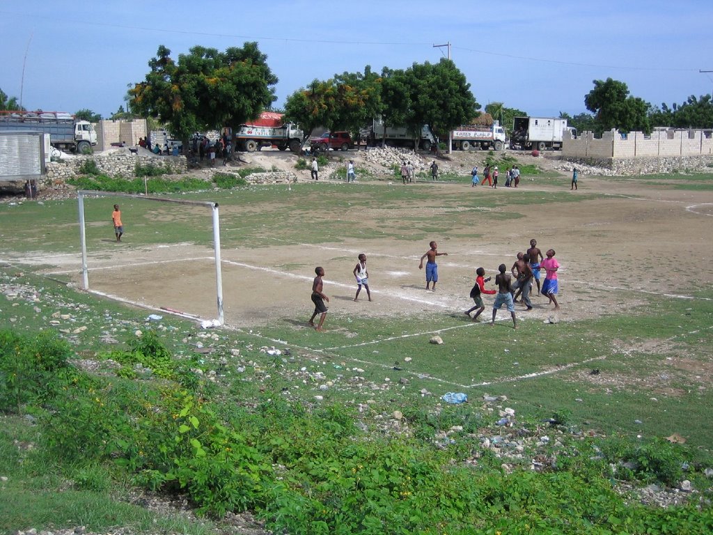 Football playground, Grand-Goave by Eric Tremblay