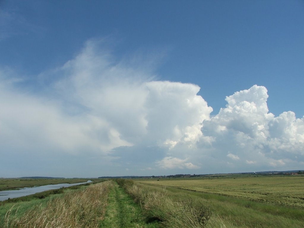 Cloudscape, Norfolk Coastal Path, Burnham Deepdale by John Goodall