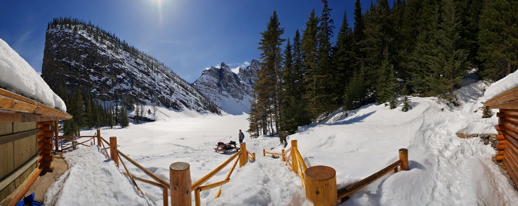 Lake Agnes panorama by grcav