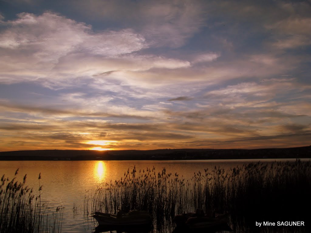 Sunset colors on the lake... by © MİNE SAGUNER