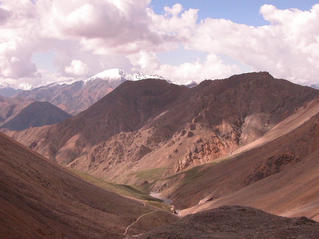 View from the Qiyi Glacier towards the Qilian shan range by Philipp Gaertner