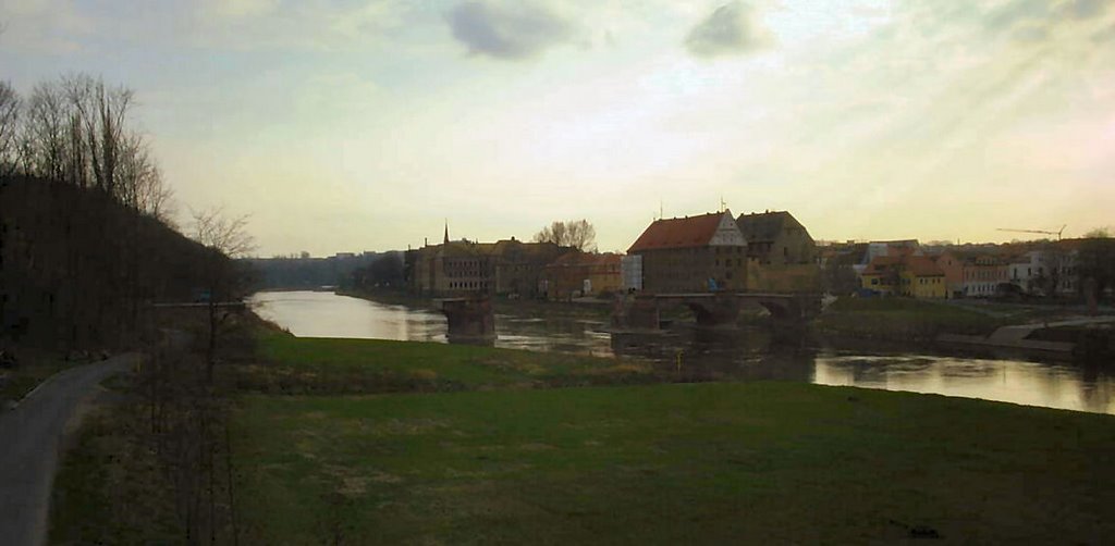 Blick auf Grimma über die Mulde von Nordosten by acf.acf