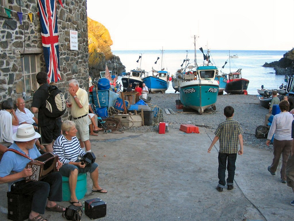 Fish BBQ in the Cadgwith Cove by Henk Boonstra