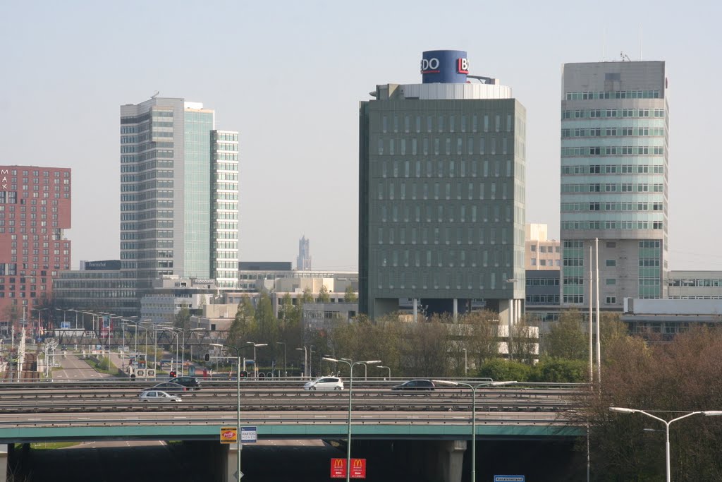 Panorama transferium Westraven: Kanaleneiland Zuid, Domtoren. by Carl030nl