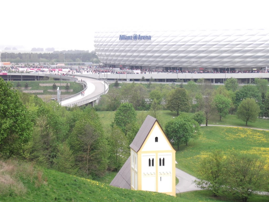 Versunkenes Dorf Fröttmaning mit Allianz Arena by leines123