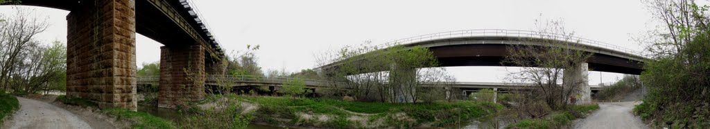 Bridges over Duffins Creek, Ajax, ON, Canada by Auggie