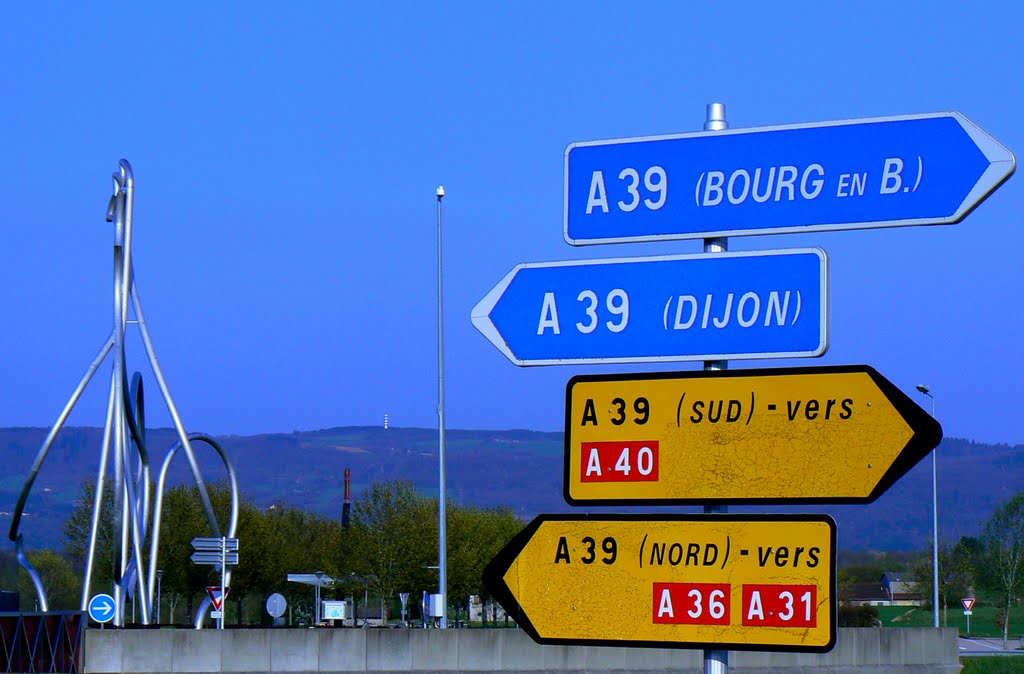 A39 Indications routières by Alain TREBOZ