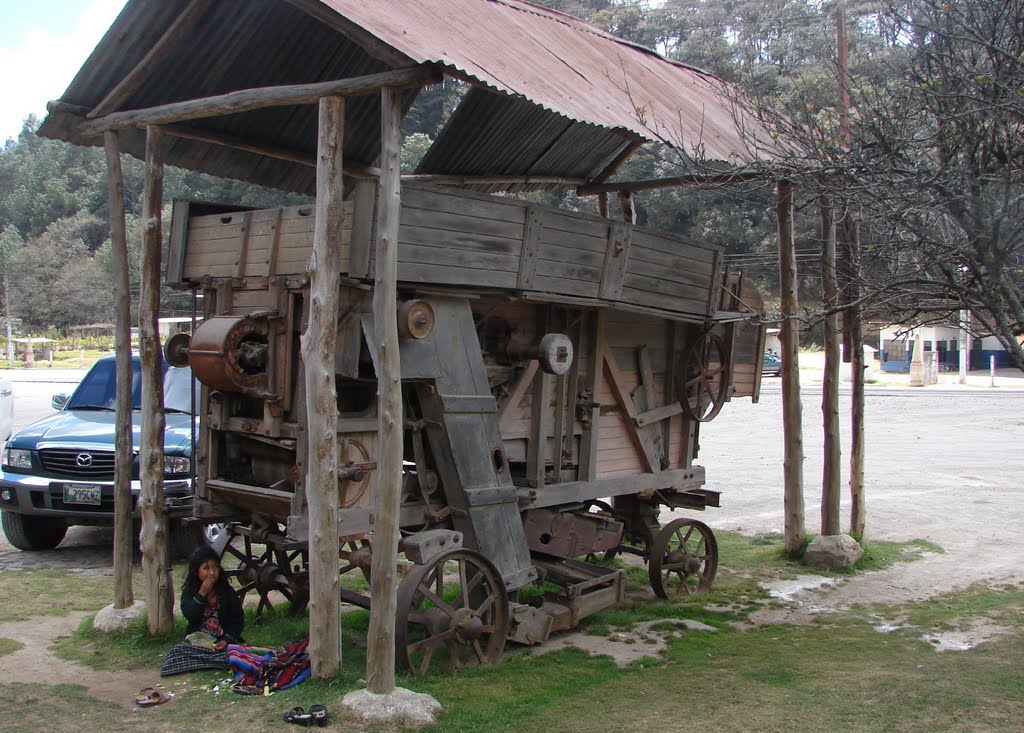 Old German thrashing machine, enroute to Antigua, Guatemala by Peter H Orlick