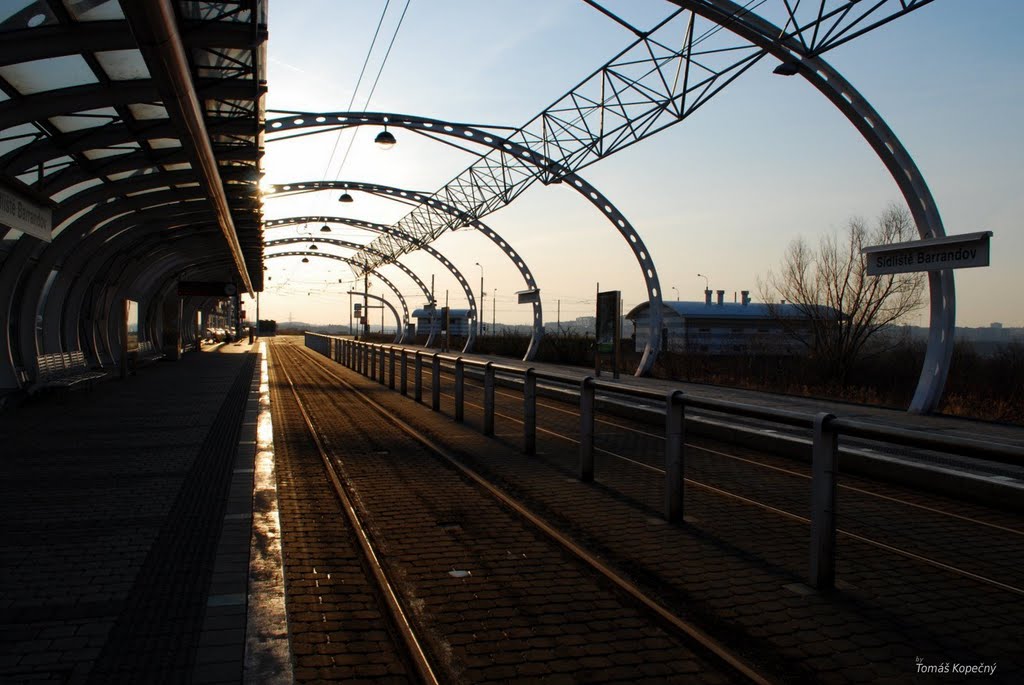 Sídliště Barrandov tram station by Tomas K.