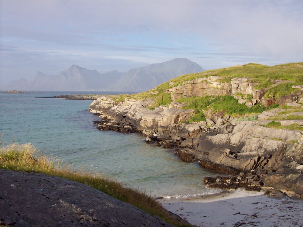 Lofoten cliffs near Sand by Paul Berzinn