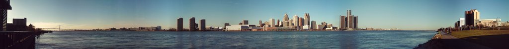 Panorama from pumping station, downtown Windsor by Boris Gjenero