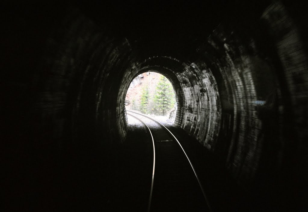 V Túfenskom tuneli /smer Črem. (photo from train) by © Ľudo T. 01.