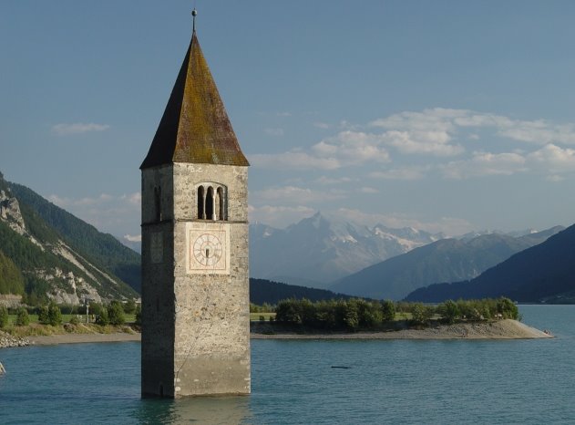 Curon Steeple, Bolzano, Italy by Francesco Di Vita