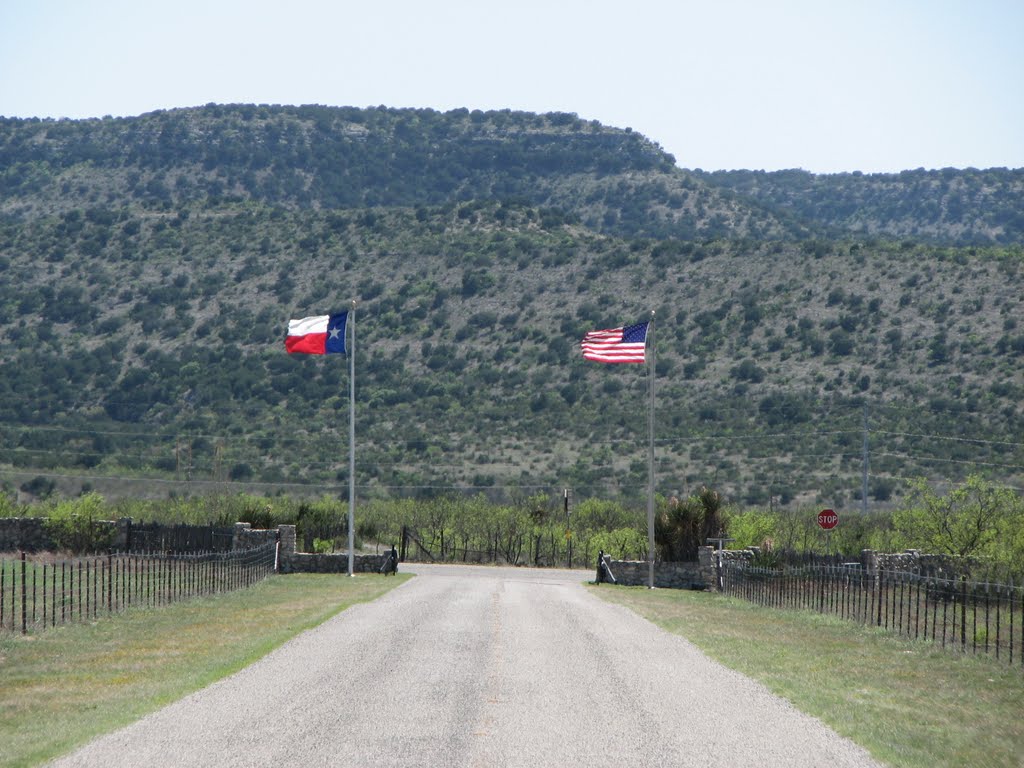 Our Flags - from just inside the gate at Fort Lancaster. by TomEarnest