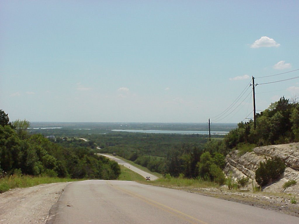 Joe Pool Lake from atop the escarpment by r-tyler