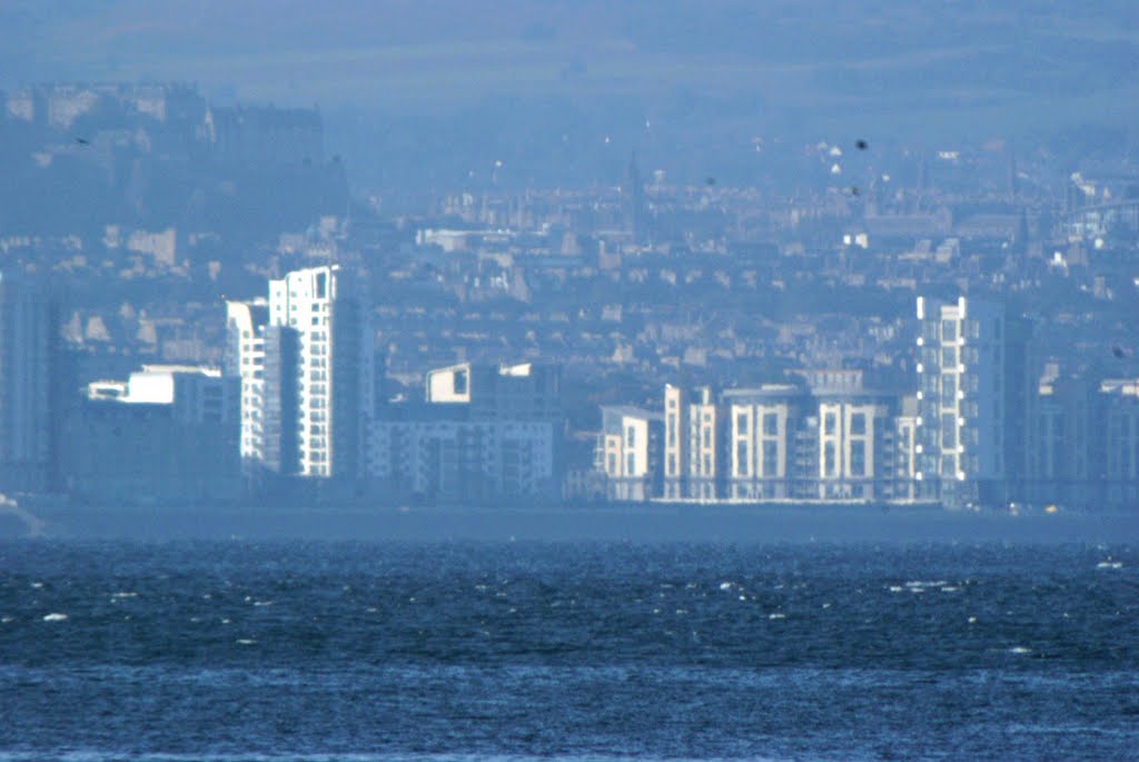 Leith photographed from seafield beach , Kirkcaldy by phil anderson