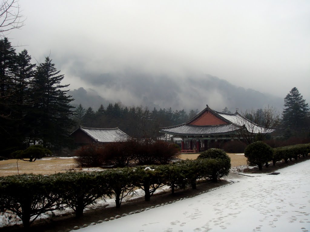 普贤寺 Pohyon Sa in winter by wanghongliu