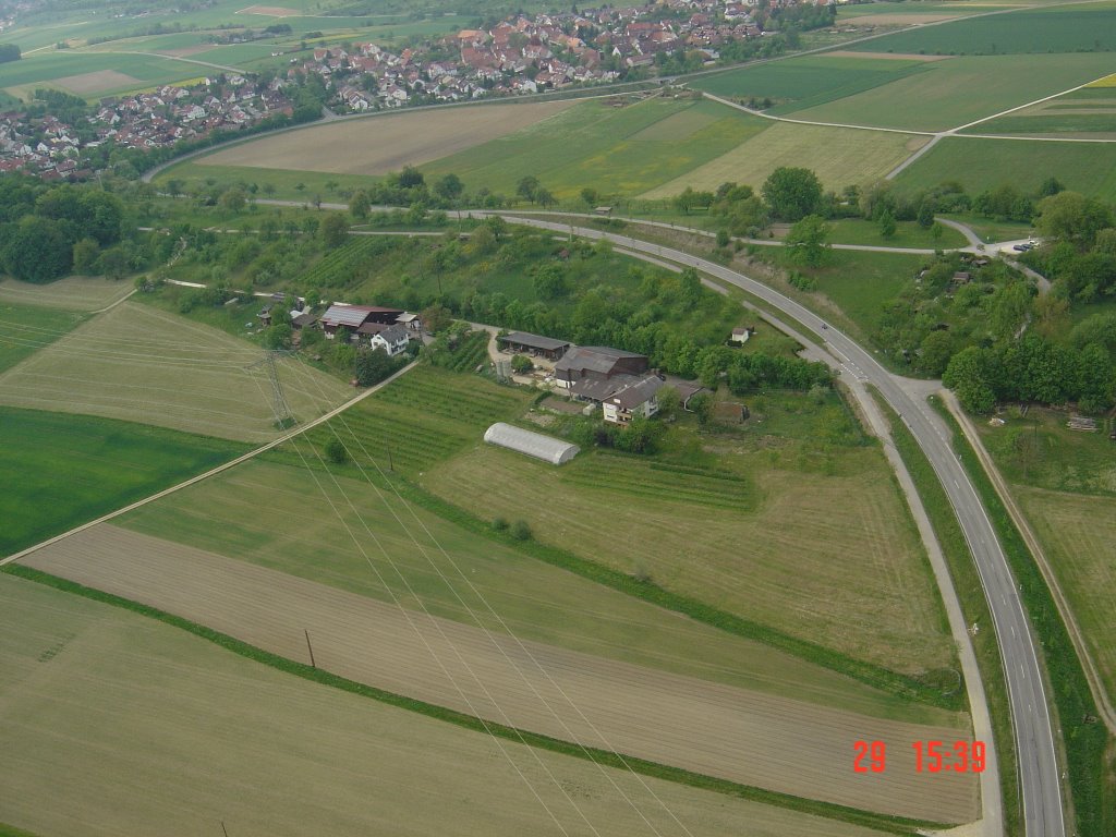 Birkenhöfe bei Rosswälden, aufgenommen aus einem Gyrocopter (www.gyrocopter-stuttgart.de) by Pascal Bouygues