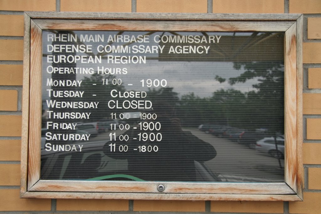 DEFENSE COMMISSARY OPERATING HOURS ! by ❤RABUGermany