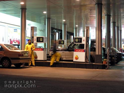 A gas staion at the Mirdamad Boulevard, Tehran, Iran by ramin dehdashti - Ir…