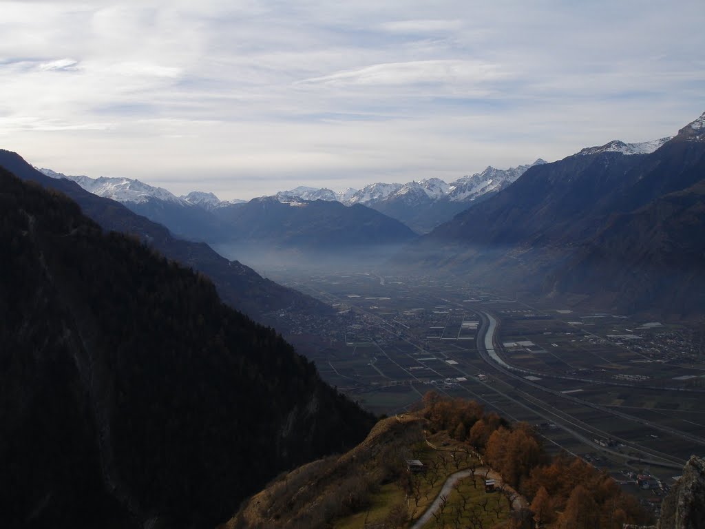 View of the Valais in the fall by slice of being