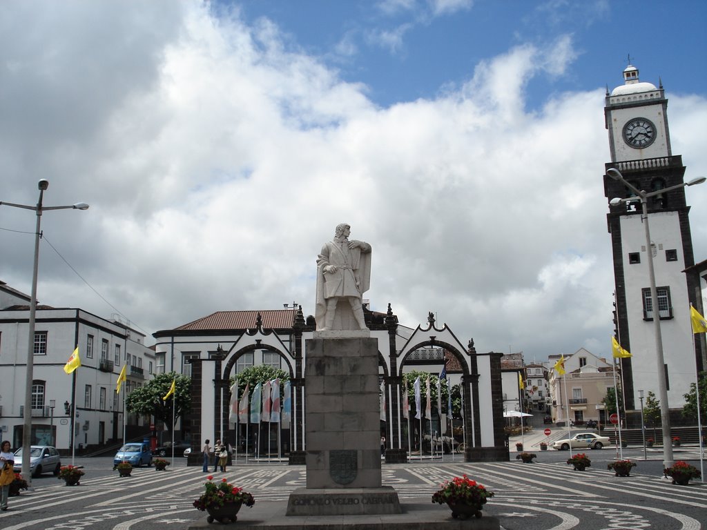 Sao Miguel Island Ponta Delgada Square by Roland Hertelendy