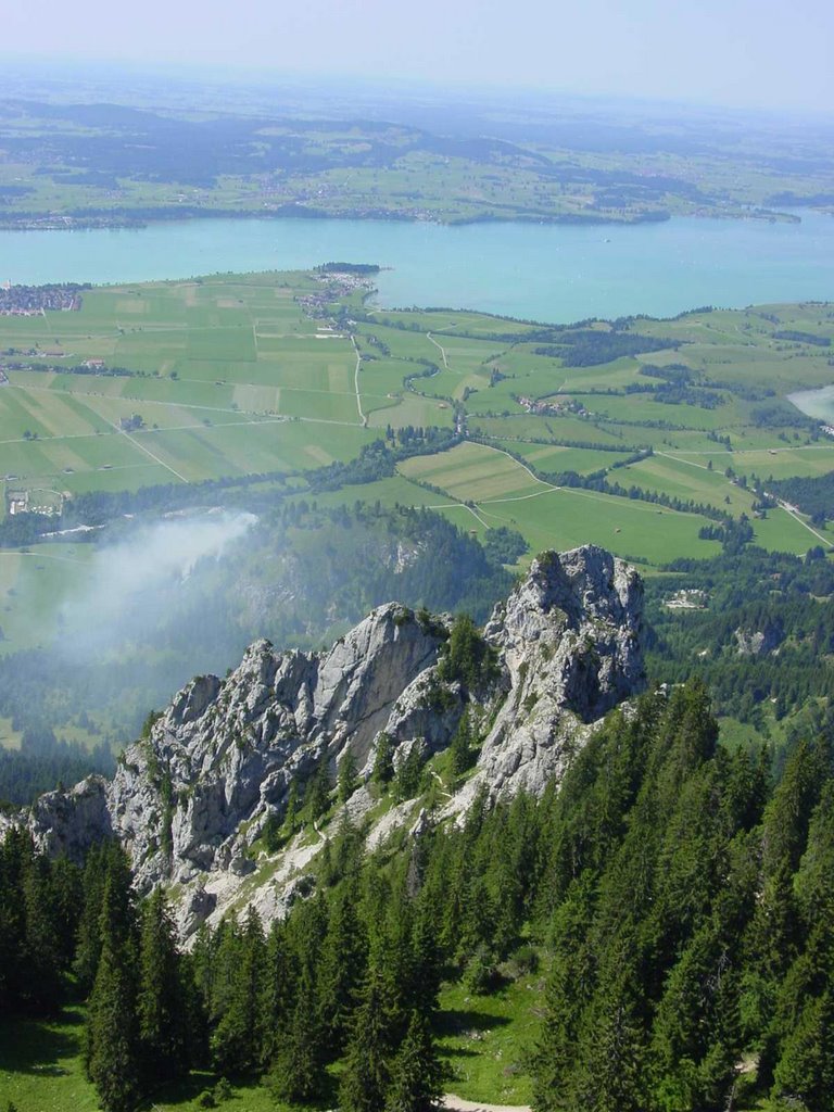 Forggensee from Tegelberg Cable Car by Johnny Lovesjazz