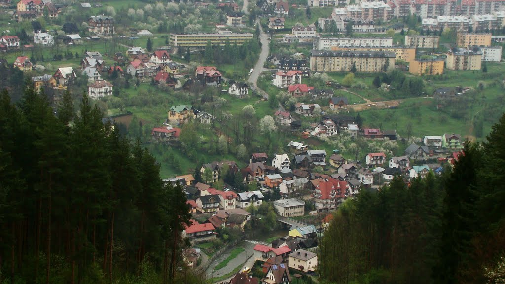 Szczawnica - view with chairlift on Palenica. by arturo1