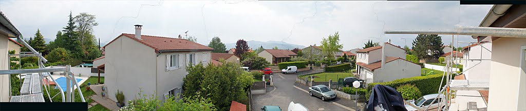 From scaffolding in front of house (middle) by Philip Loup