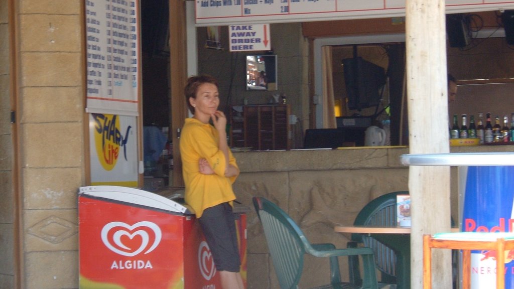 Lovely Sofia in Bikini Bar at the beach in Flamingo Beach, Protaras by mpi