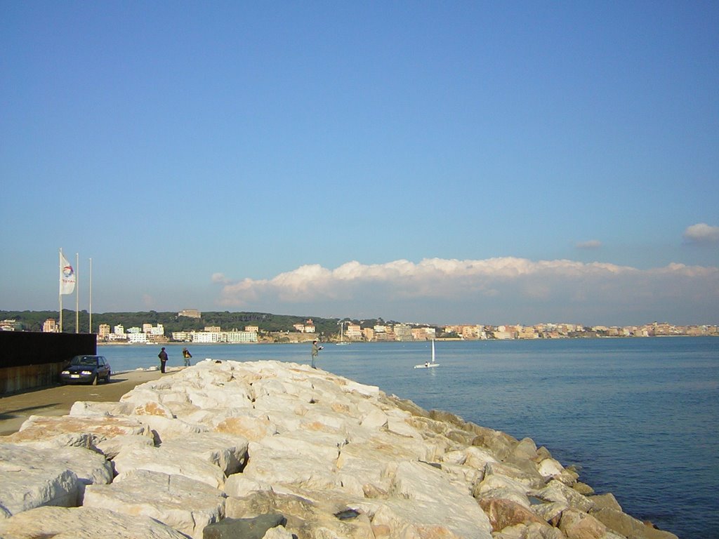 Nettuno seen from Anzio by SuperSvintus