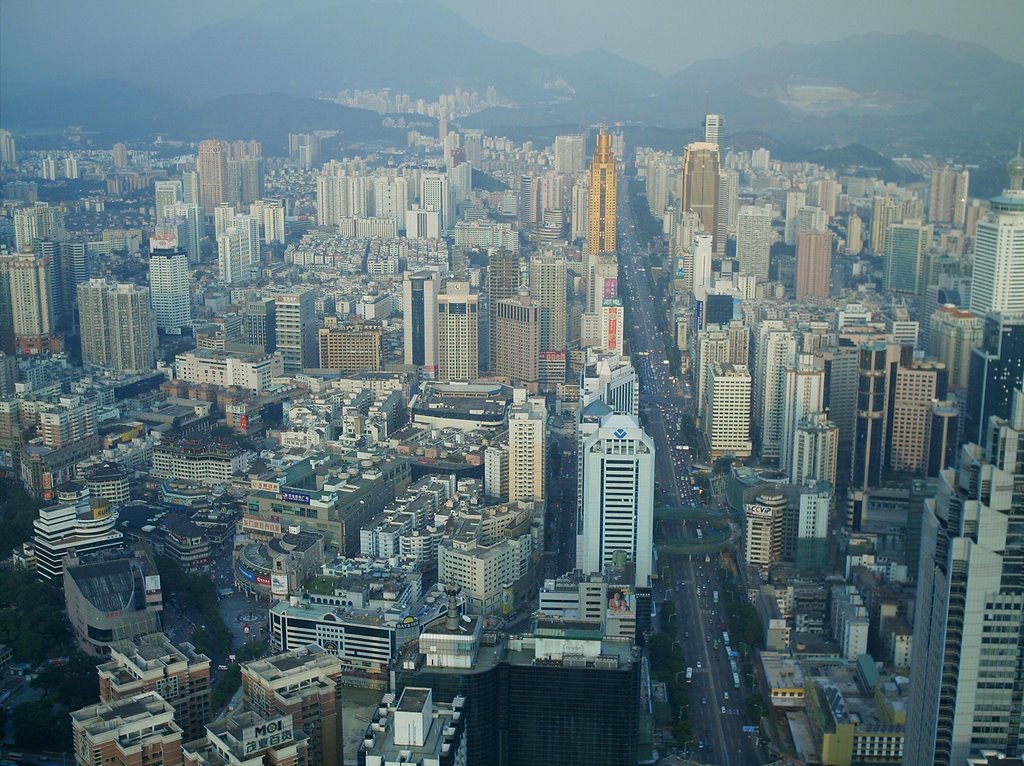 View shenzhen from top of Diwang by JesseRAN