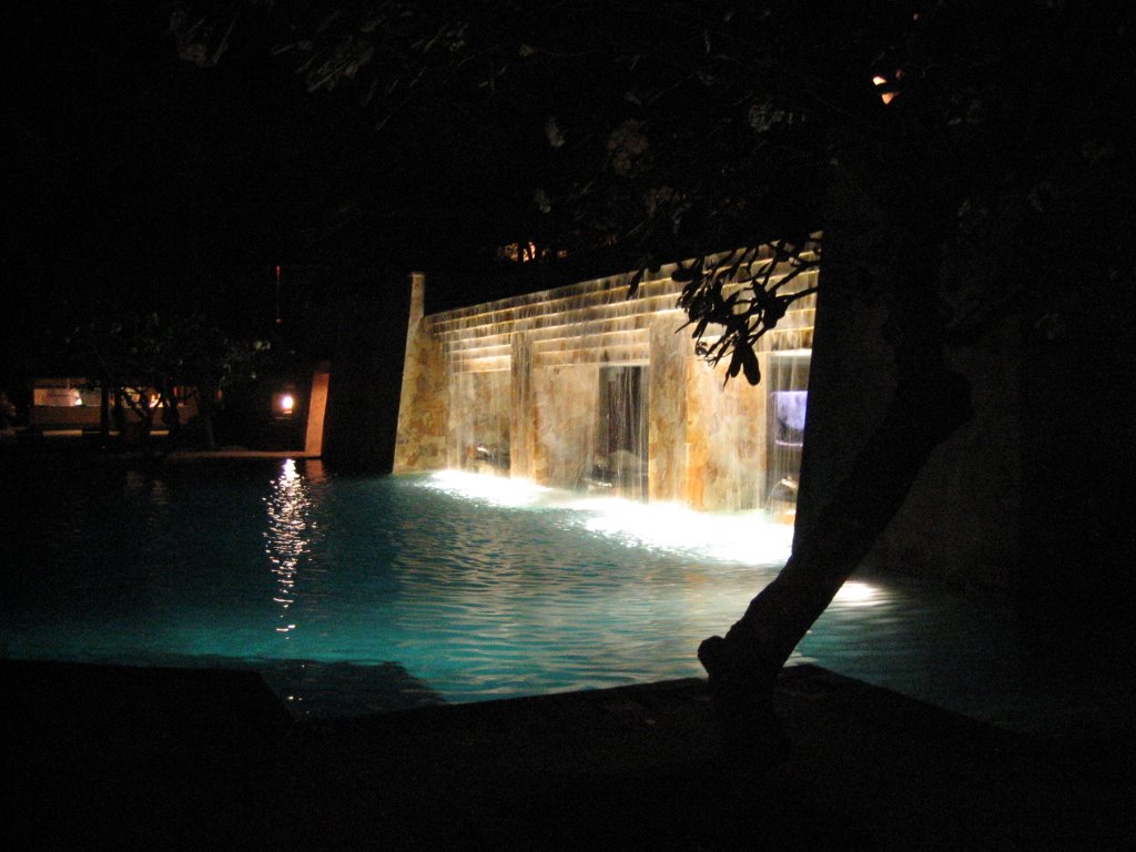 Ritz-Carton, Bali, Lower Pool at Night by koconnor