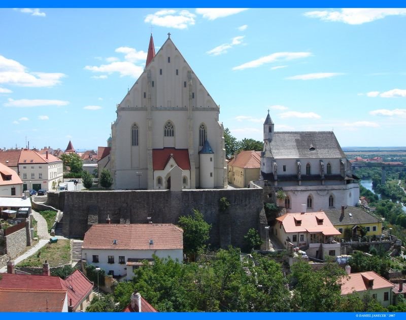 * * ST. MIKULAS AND ST. VACLAV CHURCHES HIGH ABOVE DYJE RIVER * * by DJSHANDAN