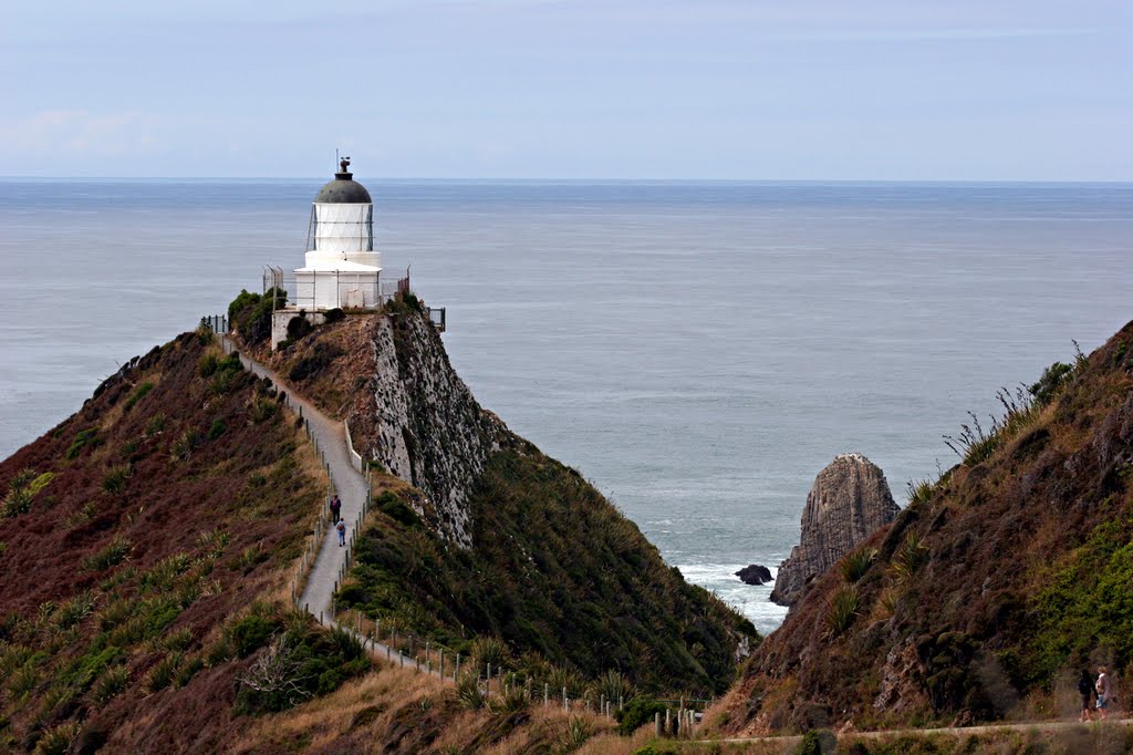 Nugget Point Lighthouse, New Zealand by Ian Stehbens