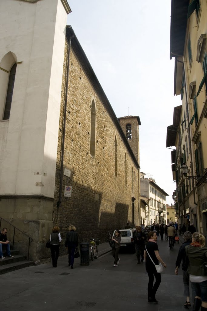 Firenze / Florence - Piazza Sant'Ambrogio - View East into Borgo La Croce along Chiesa di Sant'Ambrogio by txllxt